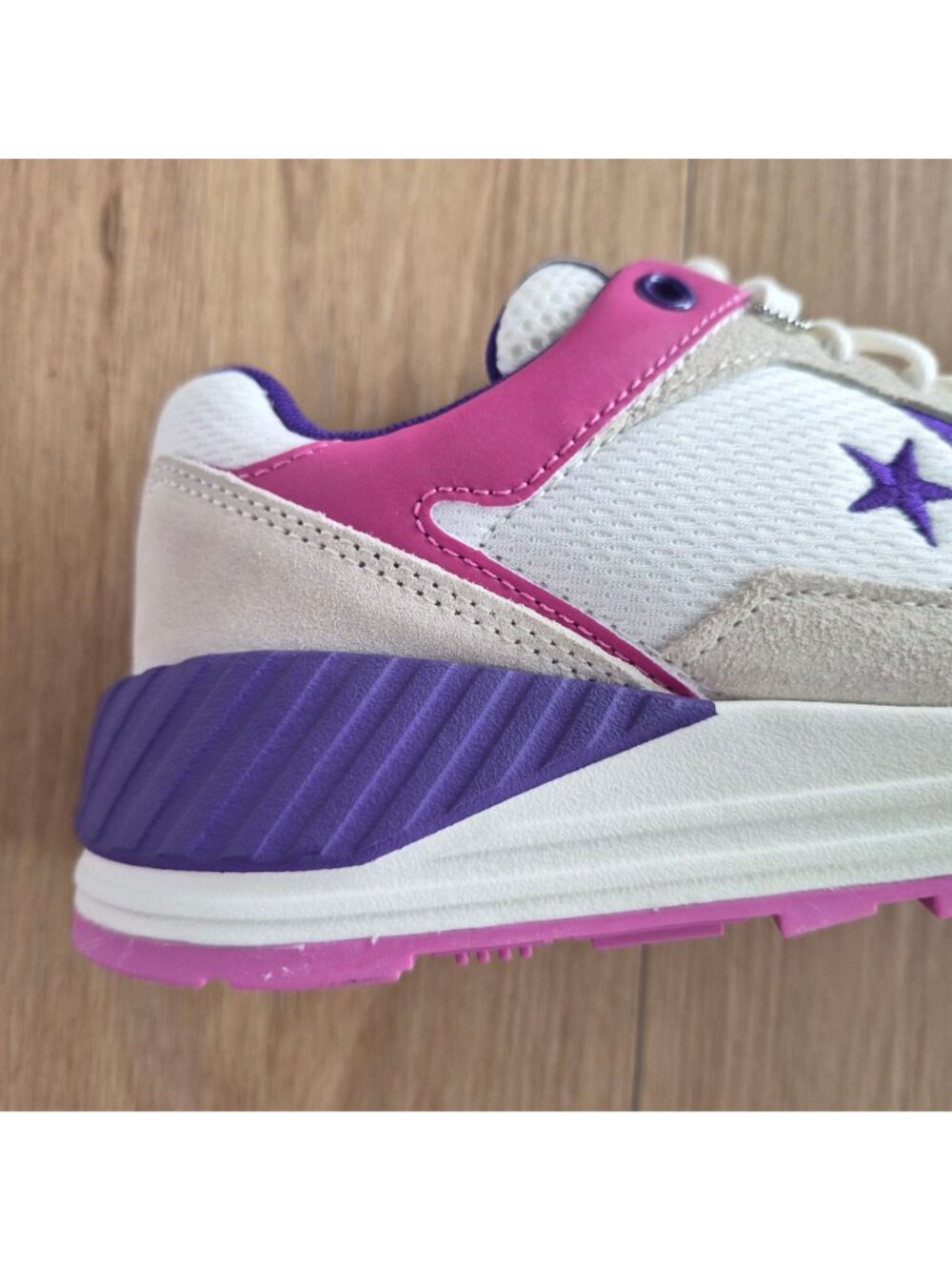 ⭐Converse Wave Trainer OX Vintage Low 8 Mens shoes Sneaker White Purple A13463C - Picture 5 of 10